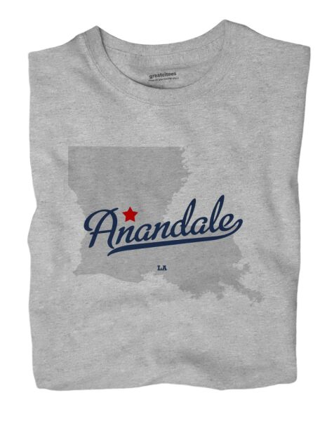  GreatCitees Alexandria Louisiana T-Shirt MAP Medium